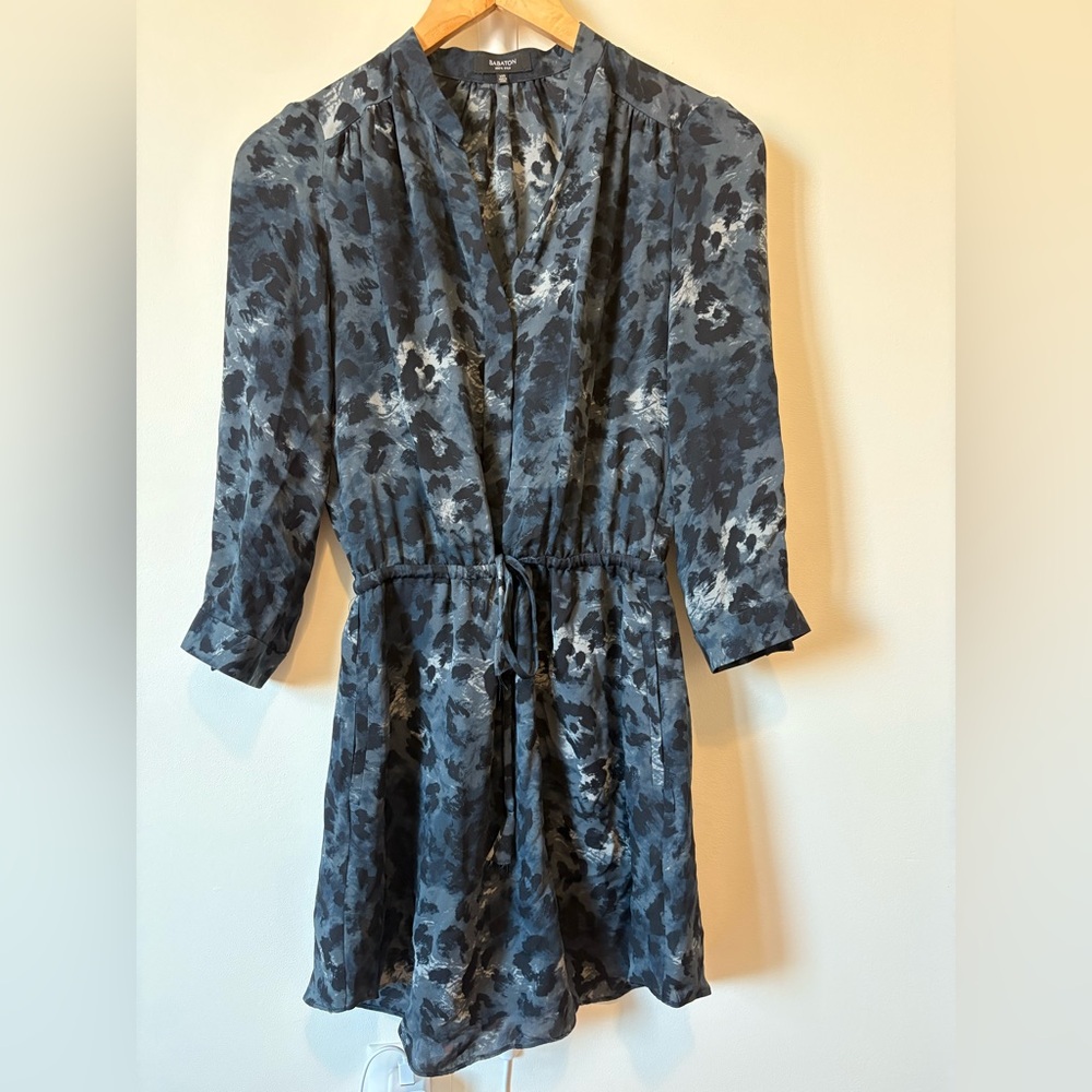 Babaton Silk Benedict Dress (blue snakeskin) *Vintage*